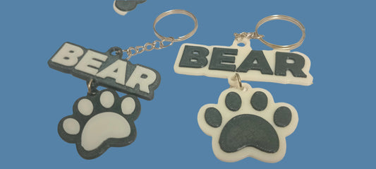 Personalized Name Tag with Paw – Custom Tags for Pets & Keychains