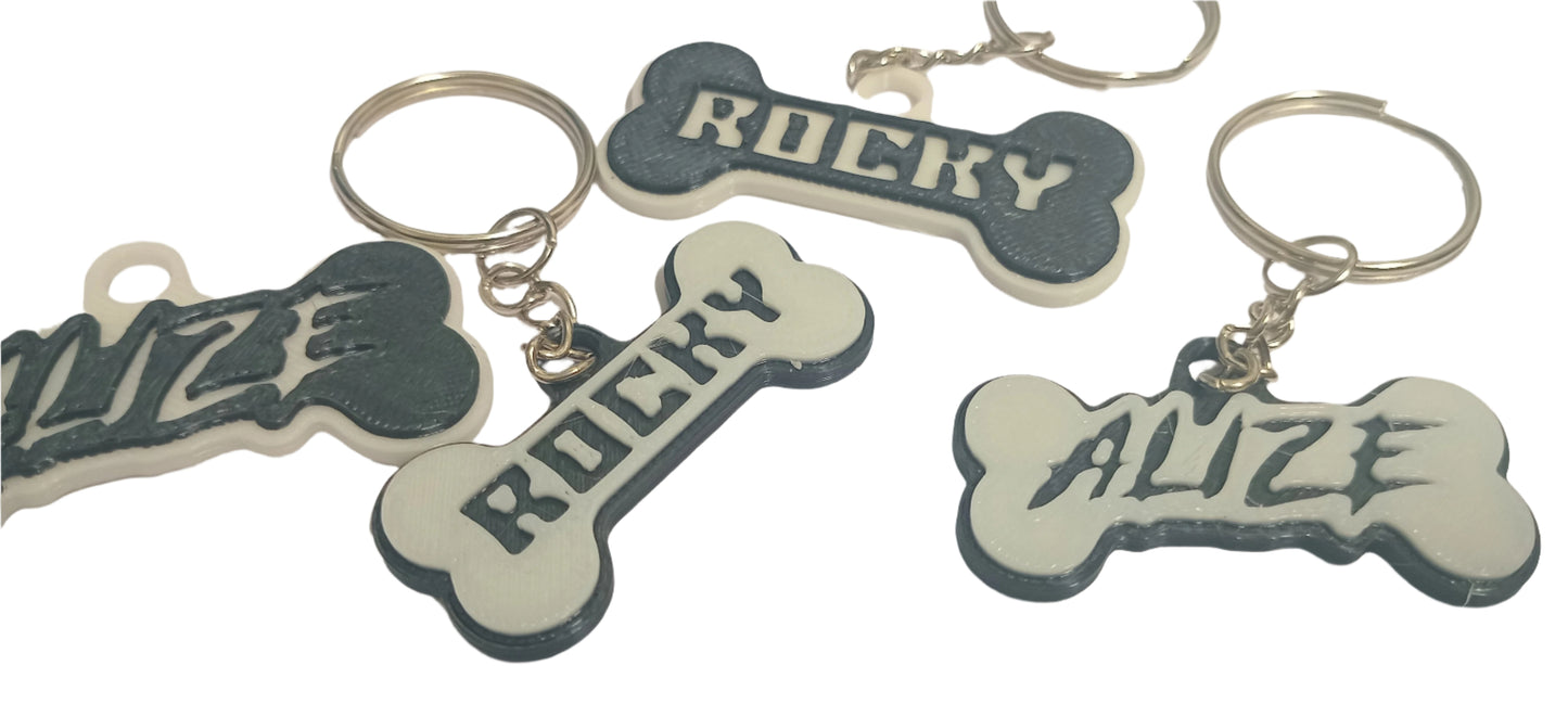 Pet Bone Name Tag – Unique & Personalized