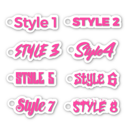 COLORFUL! Name Tag - Custom Keychain for Bags, keys, Pets & more!